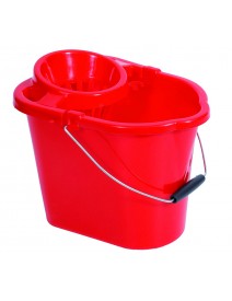 14 Litre Plastic mop Bucket - Red